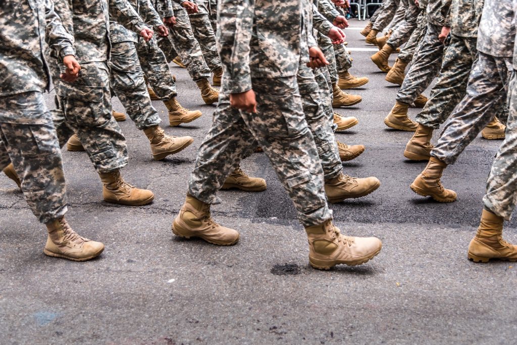 Army marching in New York.